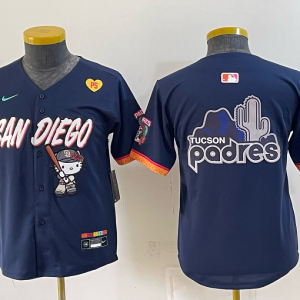 Youth San Diego Padres Nike Navy 2026–27 Hello Kitty Tucson Baseball Jersey KKB080