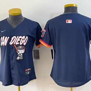 Women’s San Diego Padres Nike Navy 2026–27 Hello Kitty Tucson Baseball Jersey KKB086