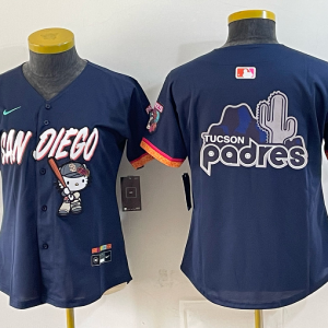Women’s San Diego Padres Nike Navy 2026–27 Hello Kitty Tucson Baseball Jersey KKB089