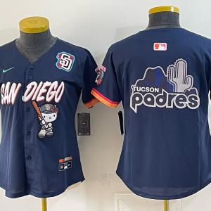 Women’s San Diego Padres Nike Navy 2026–27 Hello Kitty Tucson Baseball Jersey KKB090