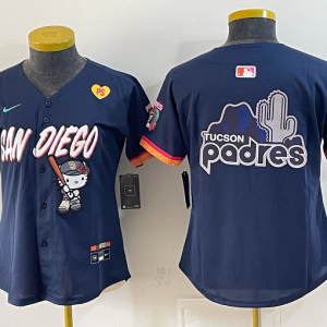 Women’s San Diego Padres Nike Navy 2026–27 Hello Kitty Tucson Baseball Jersey KKB091