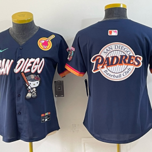Women’s San Diego Padres Nike Navy 2026–27 Hello Kitty Tucson Baseball Jersey KKB093