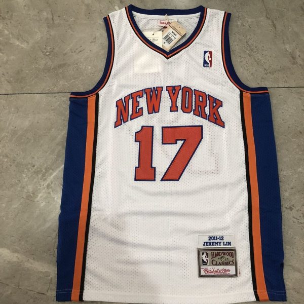 New York Knicks Jeremy Lin #17 White Basketball Jersey