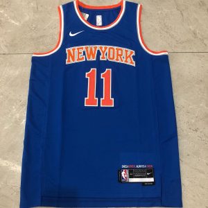 New York Knicks Jalen Brunson #11 Blue Basketball Jersey