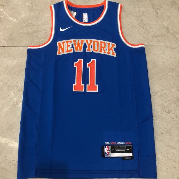 New York Knicks Jalen Brunson #11 Blue Basketball Jersey