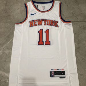 New York Knicks Jalen Brunson #11 White Basketball Jersey