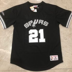 San Antonio Spurs #21 Black Short-Sleeve Style
