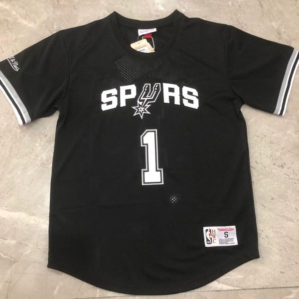 San Antonio Spurs Victor Wembanyama #1 Black Short-Sleeve Style