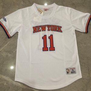 New York Knicks #11 White Short-Sleeve Style