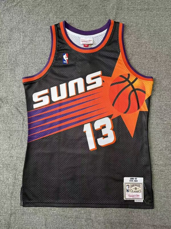Phoenix Suns Steve Nash #13 Black Throwback Style