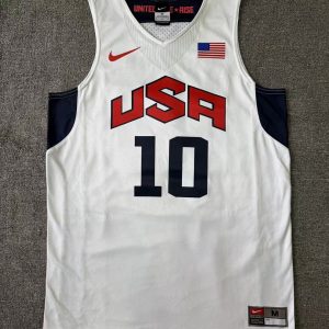 USA Basketball Kobe Bryant #10 White Throwback Style