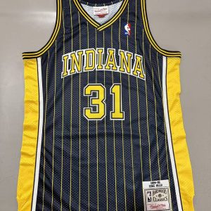 Indiana Pacers Reggie Miller #31 Navy Throwback Style