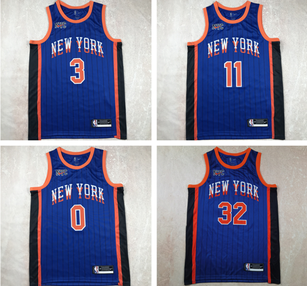 New York Knicks Blue City Edition Style