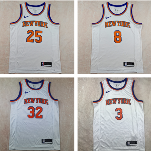 New York Knicks White Basketball Jersey