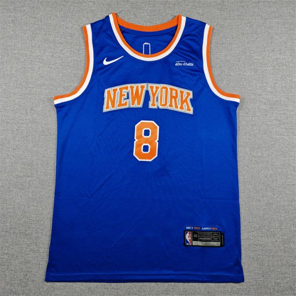 New York Knicks OG Anunoby Blue Basketball Jersey