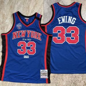 New York Knicks Patrick Ewing #33 Black Basketball Jersey