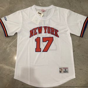 New York Knicks Jeremy Lin #17 White Short-Sleeve Style
