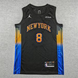 New York Knicks OG Anunoby #8 Black Statement Edition Style