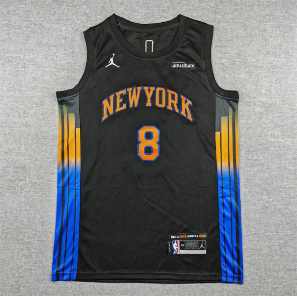 New York Knicks OG Anunoby #8 Black Statement Edition Style