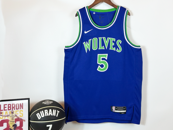 Minnesota Timberwolves Blue Basketball Jersey