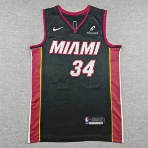 Miami Heat Giannis Antetokounmpo Black Basketball Jersey