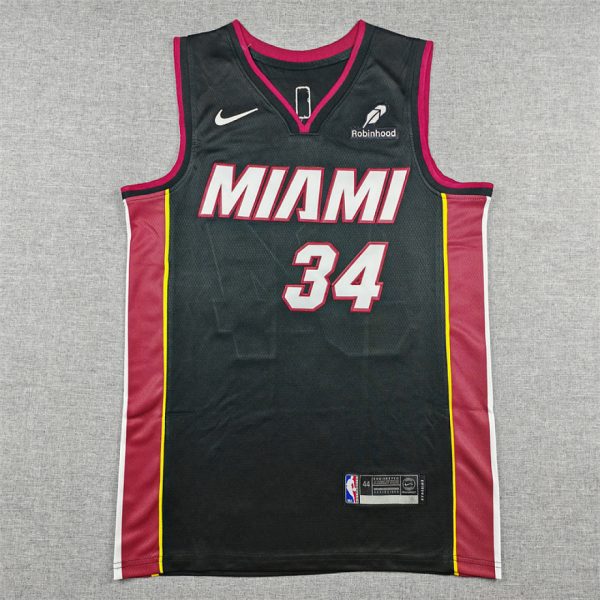 Miami Heat Giannis Antetokounmpo Black Basketball Jersey