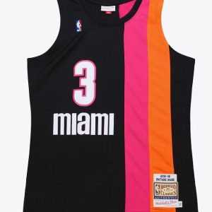 Miami Heat #3 Black Throwback Style