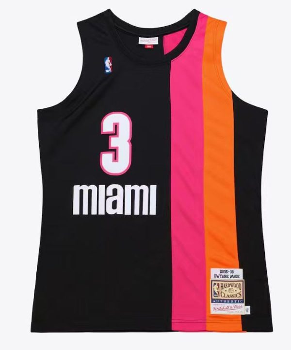 Miami Heat #3 Black Throwback Style