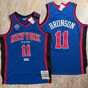 New York Knicks Jalen Brunson #11 Black Basketball Jersey