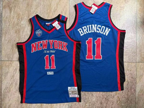 New York Knicks Jalen Brunson #11 Black Basketball Jersey
