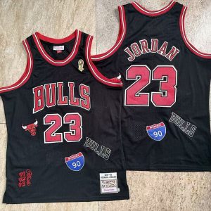 Chicago Bulls Michael Jordan #23 Black Basketball Jersey