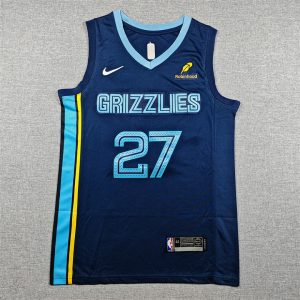 Memphis Grizzlies Boozer Navy Basketball Jersey