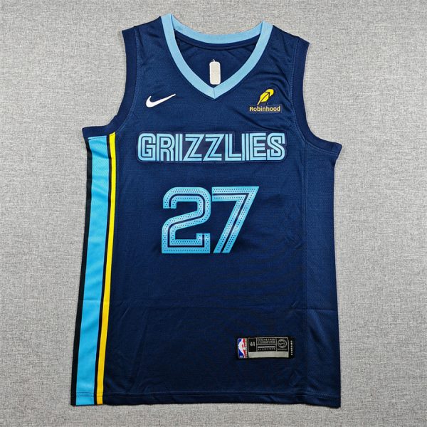 Memphis Grizzlies Boozer Navy Basketball Jersey