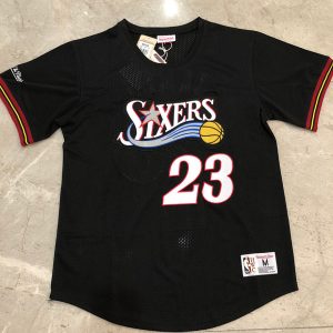 Philadelphia 76ers LeBron James #23 Black Short-Sleeve Style