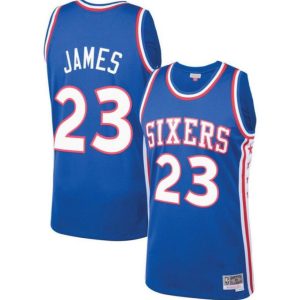 Philadelphia 76ers LeBron James Blue Throwback Style