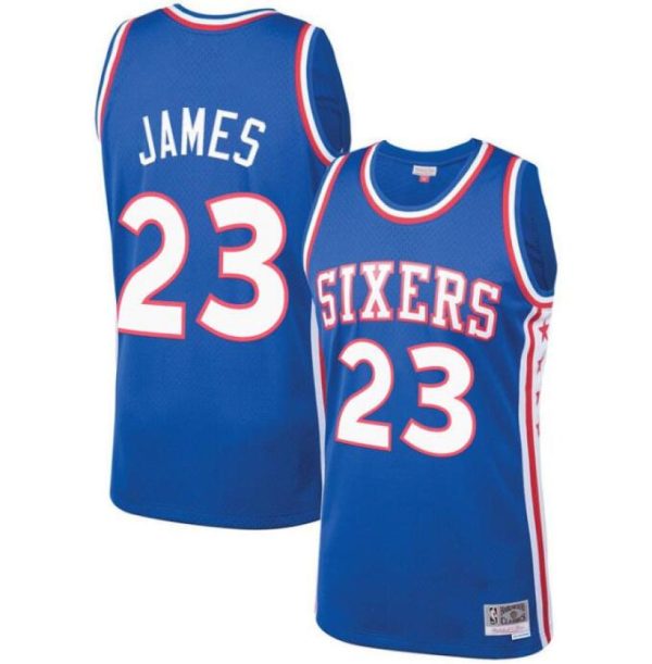 Philadelphia 76ers LeBron James Blue Throwback Style