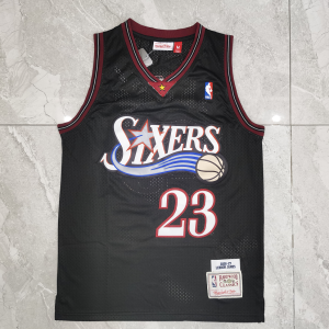Philadelphia 76ers LeBron James Black Throwback Style