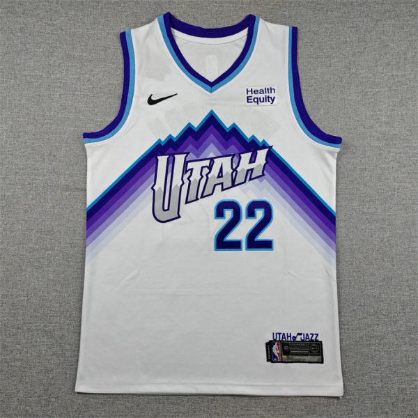 ypnba-250511627-1 Utah Jazz Darryn Peterson White Basketball Jersey