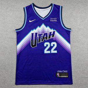 ypnba-250565059-1 Utah Jazz Darryn Peterson #22 Purple Basketball Jersey