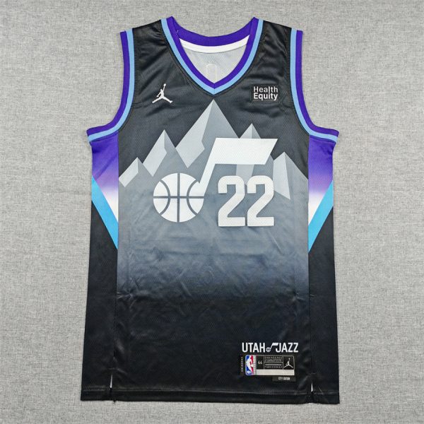 Utah Jazz Darryn Peterson #22 Black Statement Edition Style