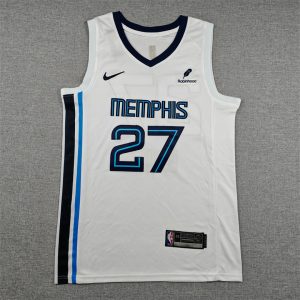 Memphis Grizzlies Boozer White Basketball Jersey