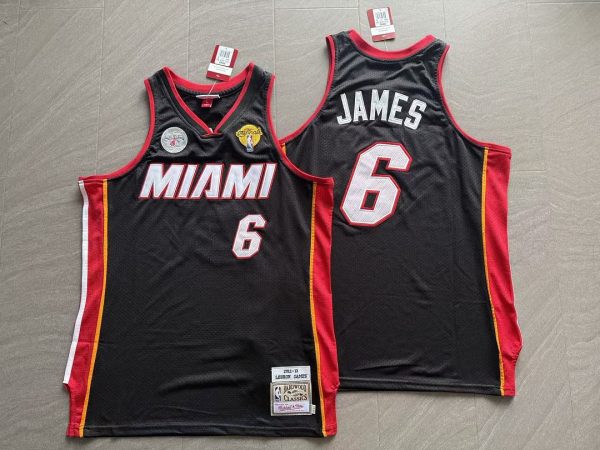 Miami Heat LeBron James #6 Black Basketball Jersey