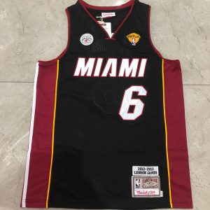 Miami Heat LeBron James #6 Black Basketball Jersey