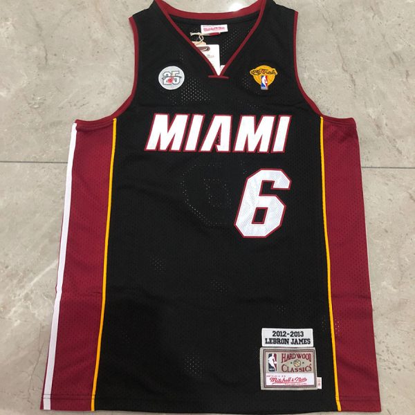 Miami Heat LeBron James #6 Black Basketball Jersey