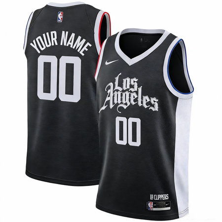 Women's LA Clippers Nike Black 2020/21 Swingman Player City Edition Custom Jersey