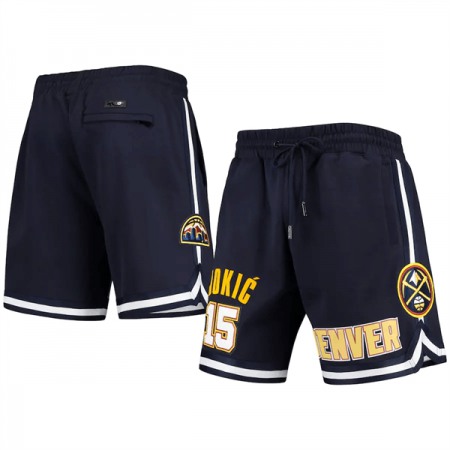 00408ae5bacee986873a8fd39cb1ba91.jpeg Men's Denver Nuggets #15 Nikola Jokic Navy Shorts