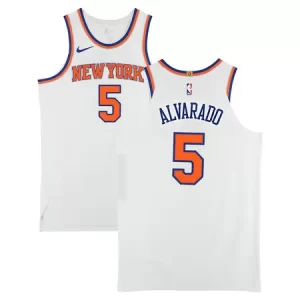Youth New York Knicks #5 Jose Alvarado White Stitched Basketball Jersey