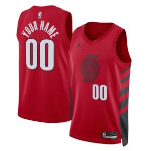 Youth Portland Trail Blazers Red 2022/23 Swingman Statement Edition Custom Jersey