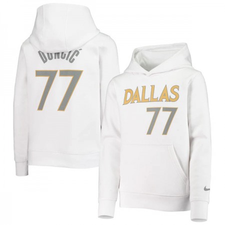 039a740a69c5cf689bd6b7fec3114bc3.jpeg Men's Dallas Mavericks #77 Luka Doncic 2021 White Pullover Hoodie