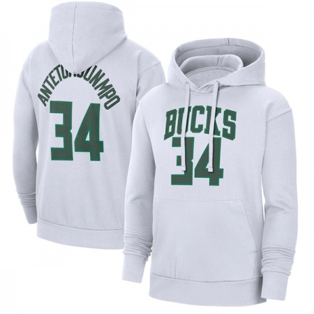 03f8ccd33cf8637ea4cfc8c6dc02d6a4.jpeg Men's Milwaukee Bucks #34 Giannis Antetokounmpo White Pullover Hoodie E56H